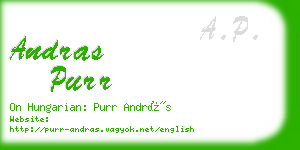 andras purr business card
